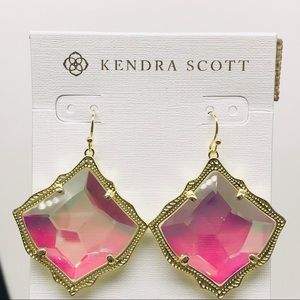 KendraScott Kristen Dichroic Glass G tone earrings